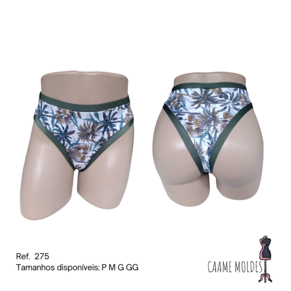Ref. 275 - Molde calcinha biquini com detalhe nas bordas